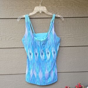REI Blue Green Fitness Top Women's Large L